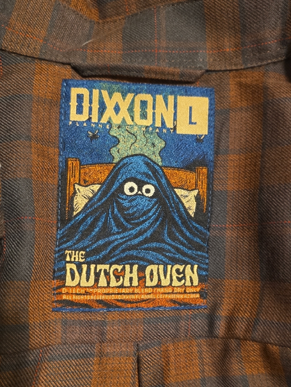 Dixxon "Dutch Oven" Size Large Brown and Dark Plaid Button-Down Flannel - Picture 2 of 4